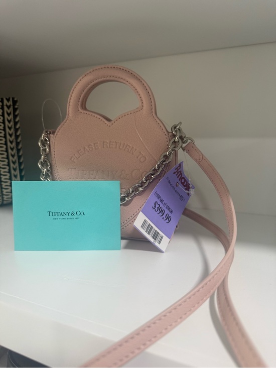 Tiffany & Co. Handbags - Tiffany & Co. Blush Leather Mini Tote with Chain Strap